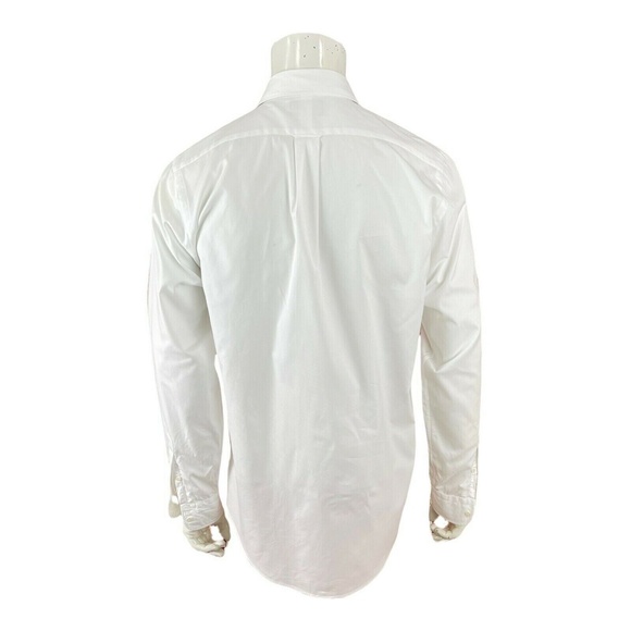 Nordstrom 2 x 2 Pinpoint Long Staple Cotton White Dress Shirt Mens 15.5 - 37 - Picture 7 of 8